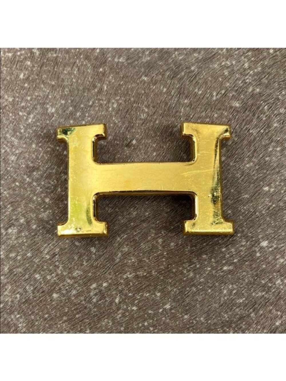 H Brass Gold Adjustable Slide Belt Buckle